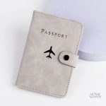 Protège-passeport élégant en cuir véritable