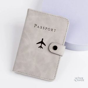 Protège-passeport élégant en cuir véritable