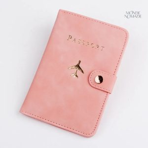 Accessoire femme, porte-passeport en cuir