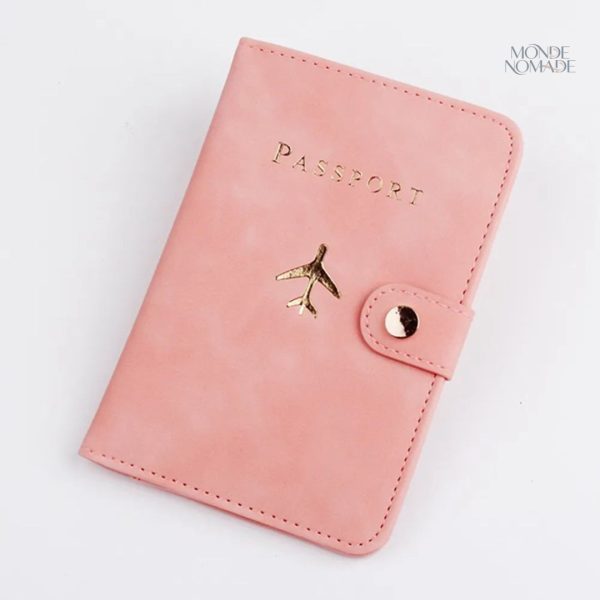 Accessoire femme, porte-passeport en cuir