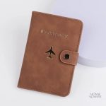 Porte-passeport chic en cuir, style moderne