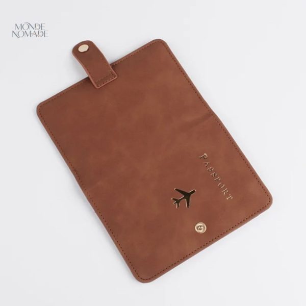 Cuir souple, porte-passeport pour voyageuse