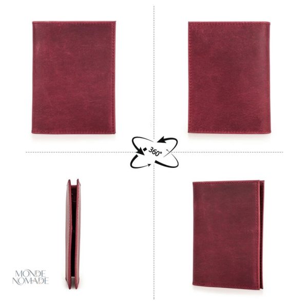 Porte passeport en cuir avec design sobre et raffiné