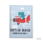 Porte-passeport enfant motif avion coloré