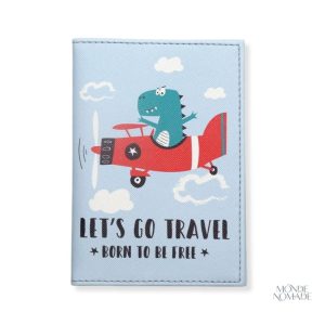 Porte-passeport enfant motif avion coloré
