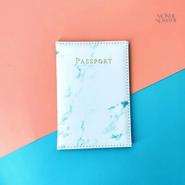 Accessoire de voyage marbré pour passeport