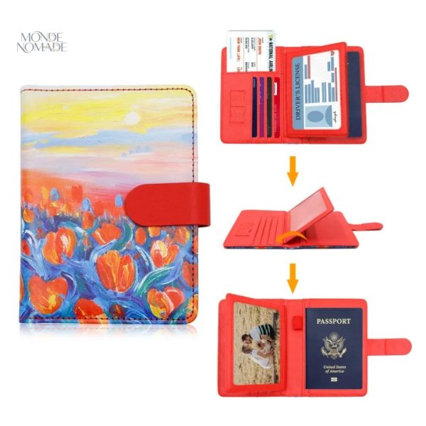 Étui à passeport floral élégant et pratique pour voyages