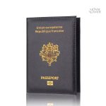 Étui de passeport en cuir pour voyageur