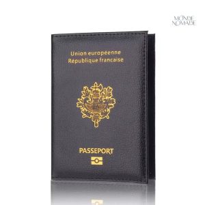 Étui de passeport en cuir pour voyageur