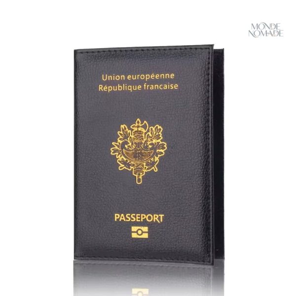 Étui de passeport en cuir pour voyageur