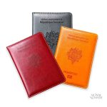 Protège-passeport français personnalisé en cuir élégant
