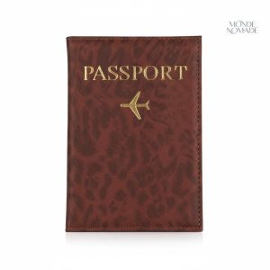 Protège-passeport motif léopard élégant et pratique