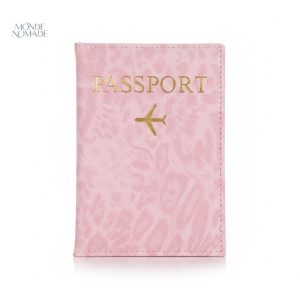 Étui pour passeport au motif animalier léopard