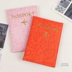 Protège-passeport stylé avec impression léopard