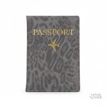 Protège-passeport motif animal léopard