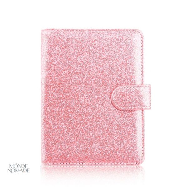 Porte-passeport avec paillettes pour un style brillant