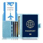 Élégant protège passeport avec finition pailletée