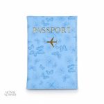 Protège passeport motif papillons