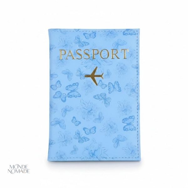 Protège passeport motif papillons
