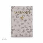 Accessoire de voyage : étui passeport motifs papillons