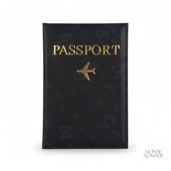 Design moderne de protège passeport avec papillons colorés