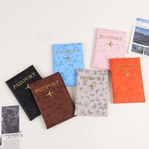 Accessoire de voyage protège passeport avec design papillon