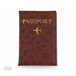 Étui passeport unique avec motif papillon en relief