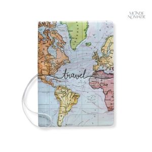 Protège-Passeport Tour du Monde élégant pour les voyageurs
