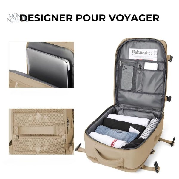 Sac à dos cabine compact, idéal pour les déplacements