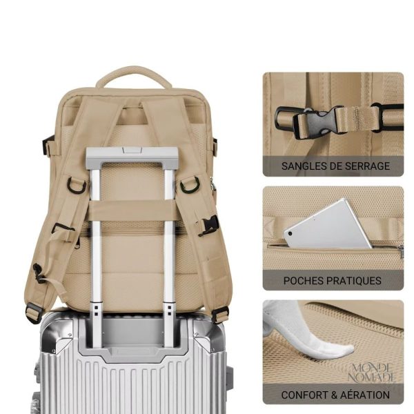 Sac à dos de voyage 30L avec plusieurs compartiments