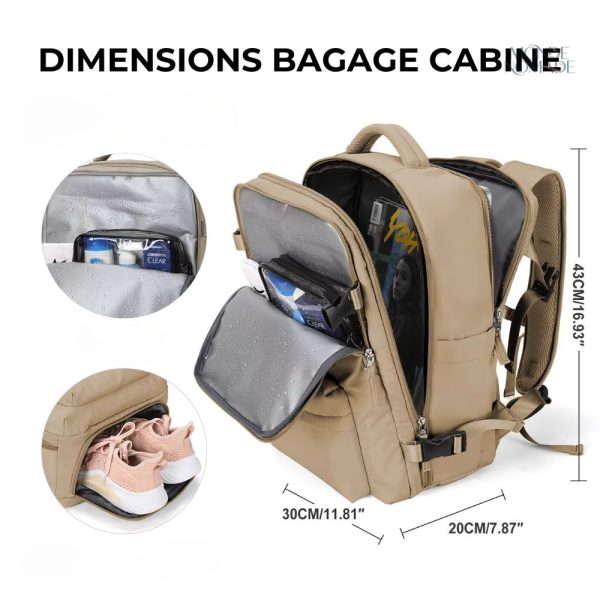 Accessoire de voyage: sac à dos 30L pour bagages cabine