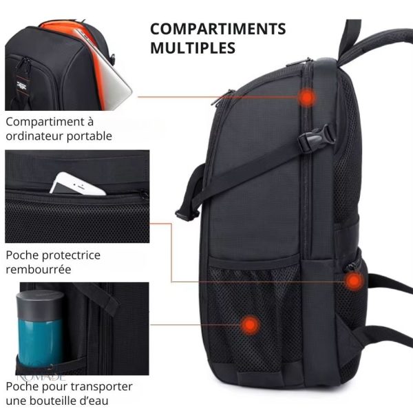 Sac à dos pour les accessoires photo en voyage