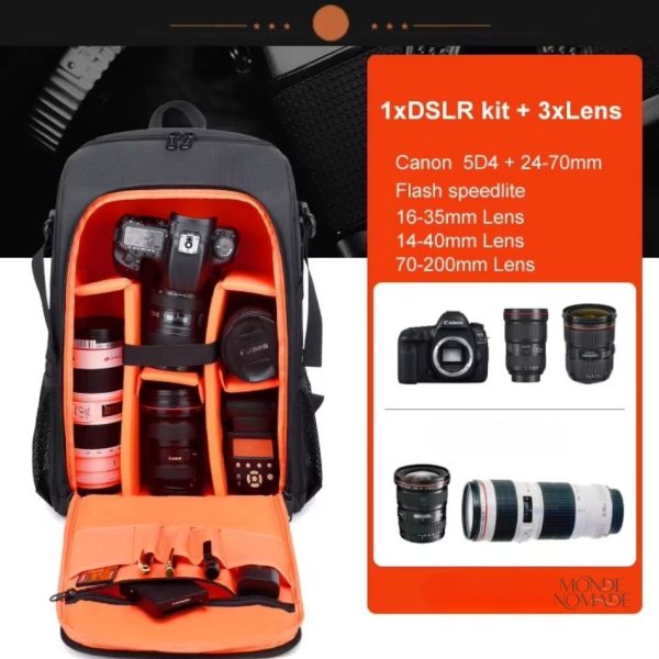 Sac à dos photo résistant aux intempéries