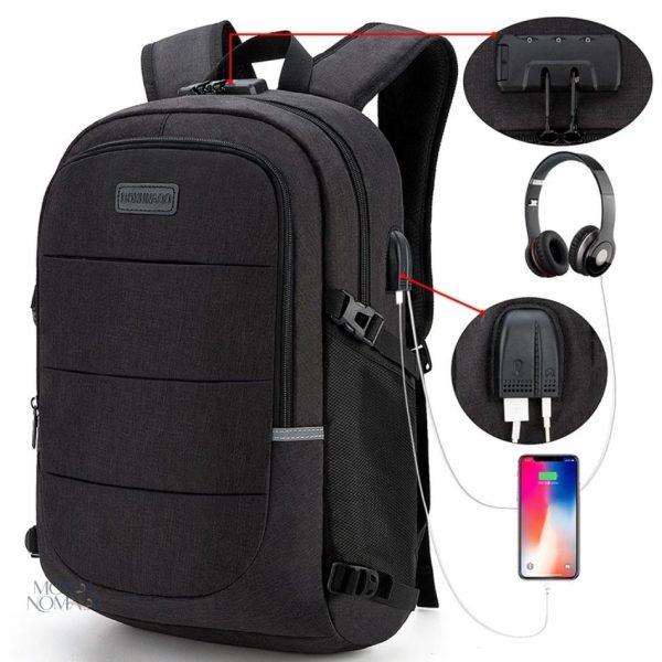 Sac à dos voyage avec fermeture à code 3 chiffres