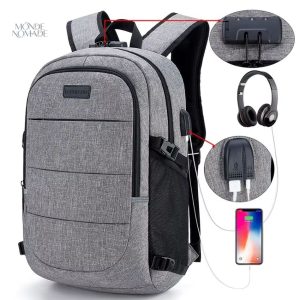 Sac à dos sécurisé avec système de verrouillage numérique