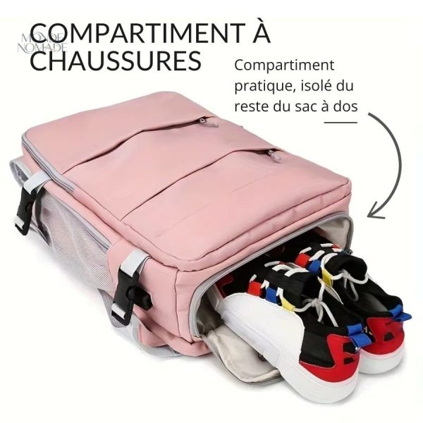 Sac à dos compact avec section pour chaussures