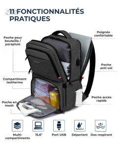 Sac à dos polyvalent avec section pour boissons froides