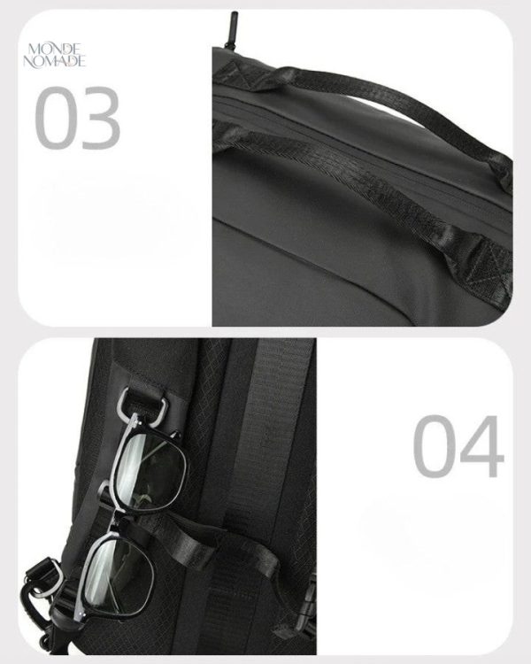 Sac à dos pratique pour voyages avec rangement pour chaussures