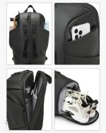 Sac à dos de voyage ergonomique avec rangement pour chaussures