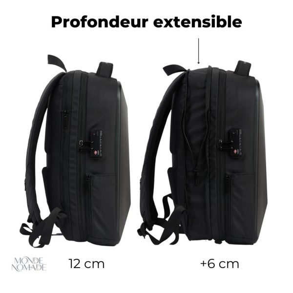 Sac à dos robuste à coque rigide, idéal pour les déplacements