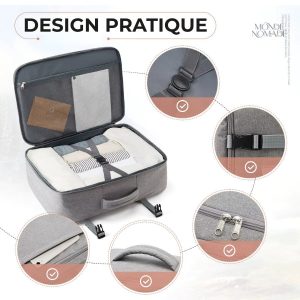 Bagage cabine avec design fonctionnel et léger