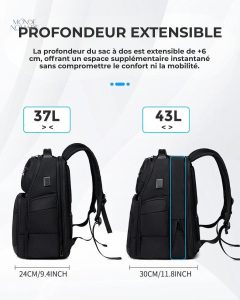 Sac à Dos de Voyage résistant et spacieux