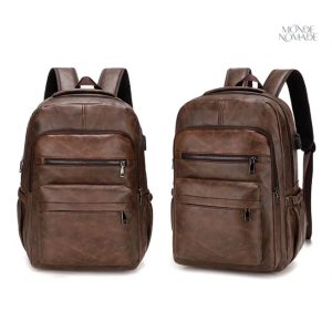 Sac à dos homme élégant en simili cuir