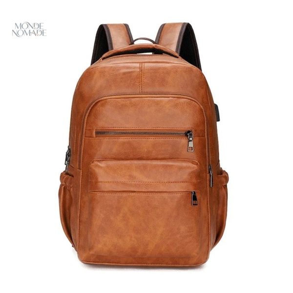 Sac à dos de voyage pratique en cuir synthétique