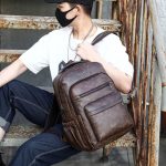 Sac à dos simili cuir homme, design moderne