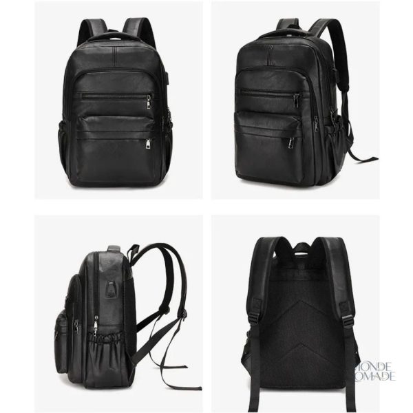 Sac à dos tendance homme en simili cuir
