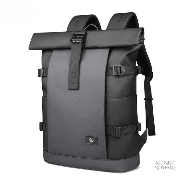 Sac à dos de voyage avec fermeture à enroulement