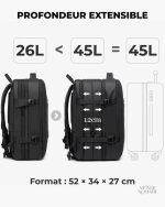 Sac à dos de voyage à emporter en cabine