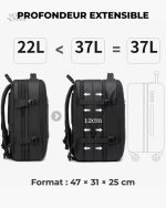 Sac à dos modulable avec plusieurs compartiments