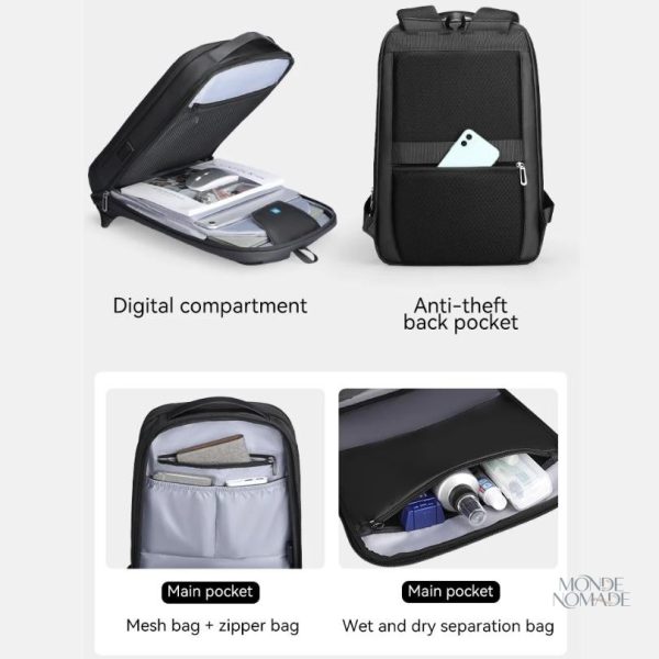 Sac à dos homme léger et durable pour ordinateur